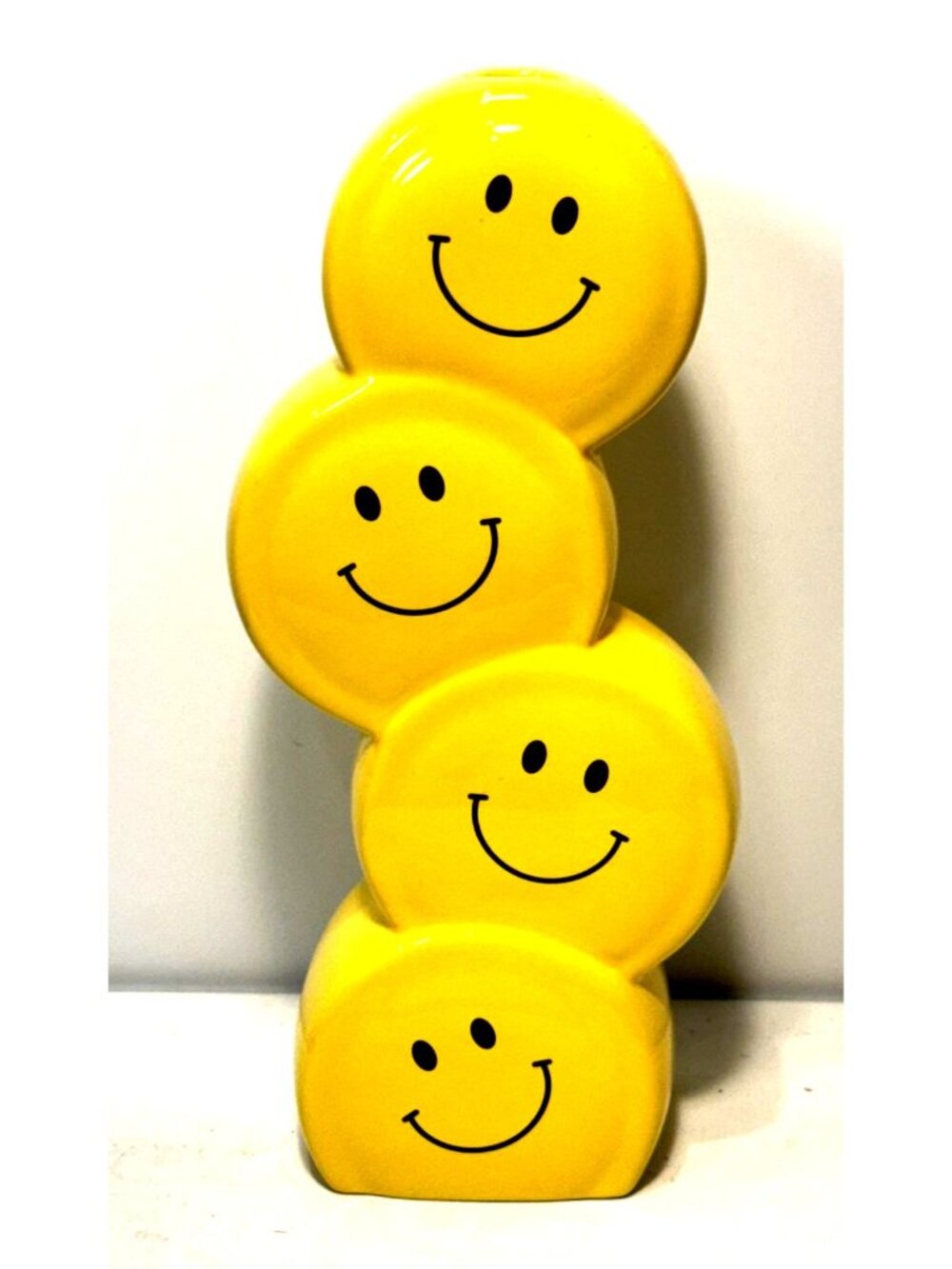 Happy Smiley Face Vase By Burton  & Burton Rare
